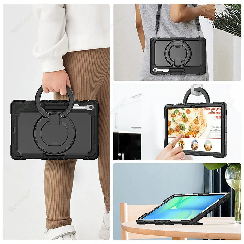 Compatible with Samsung Galaxy Tab S10 FE+ 13.1 inch SM-X620/X626B Case Heavy Armor Shockproof Drop Funda S10 fe + 13.1" Cover