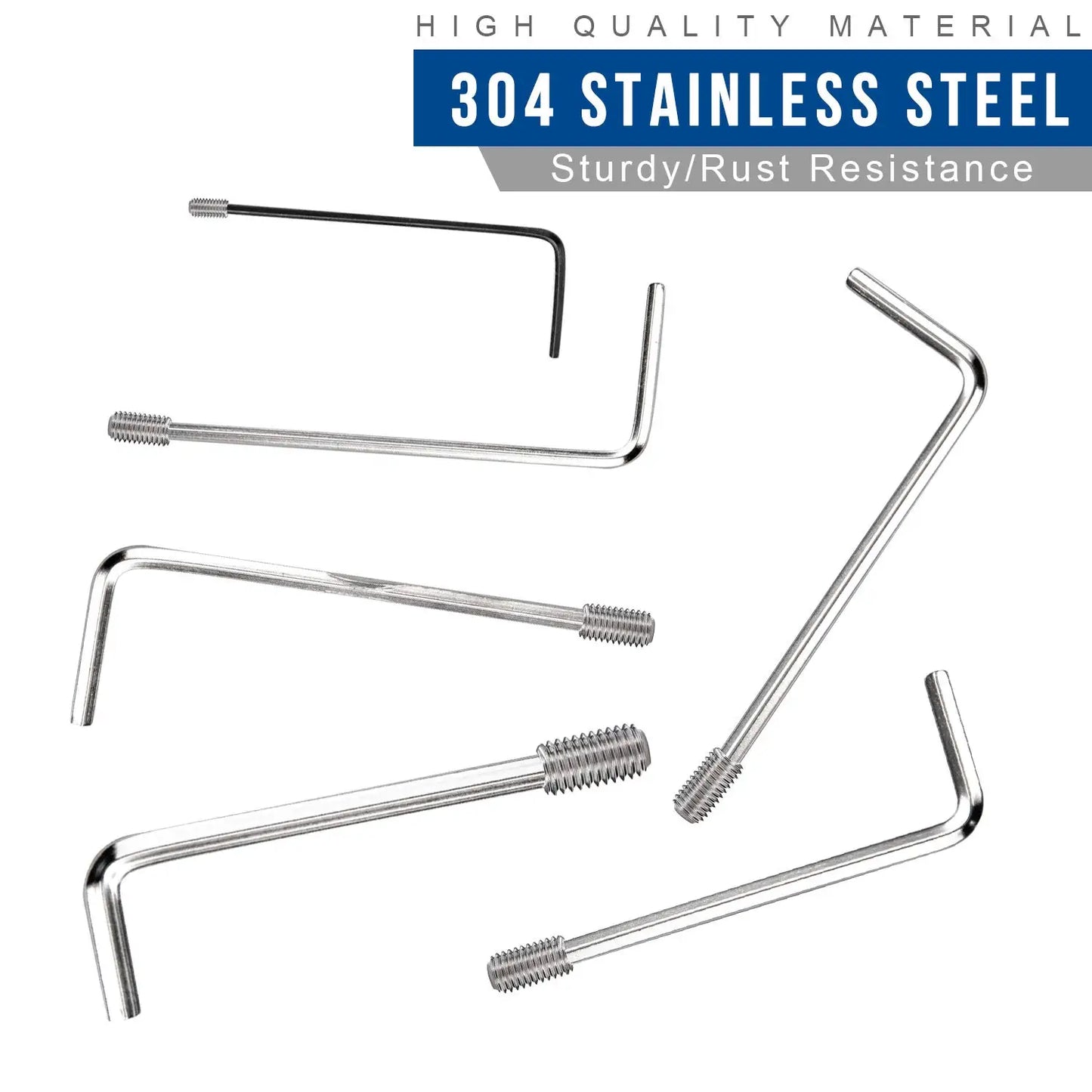 666pcs Hexagon Socket Flat Point Set Screw Stainless Steel Grub Screw Kit M2 M3 M4 M5 M6 M8 Headless Screw Assortment Kit