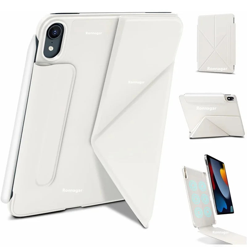 Magnetic Detachable Case for 2025 IPad A16 11th 10th iPad Air11 13 Air4 5 6 Pro11 13 12.9 5 6th Gen Auto Sleep Wake Y-Fold Stand