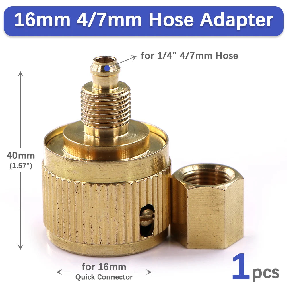 1pc 16mm 1/4" 4/7mm Brass Barb Hose Adapter Garden Watering Fitting Coupler Joint Quick Connector Irrigation Pipe Tube  Article