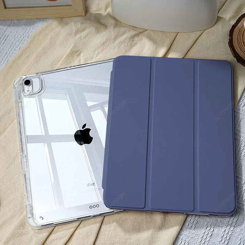 For 2025 iPad 11th A16 Case Air11 13'' iPad 10th 9th 8th Gen 10.2 10.5 iPad Pro11 M4 Air4 5 10.9in 12.9 M2 M3 Pencil Holder Case