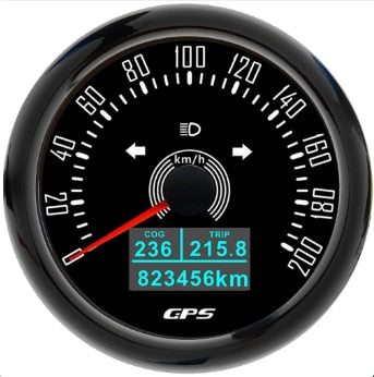 85mm Boat GPS Speedometer 0-160 MPH Odometer Gauge With Antenna Speed Meter Trip ODO COG Waterproof for Mairne Car Truck - KiwisLove