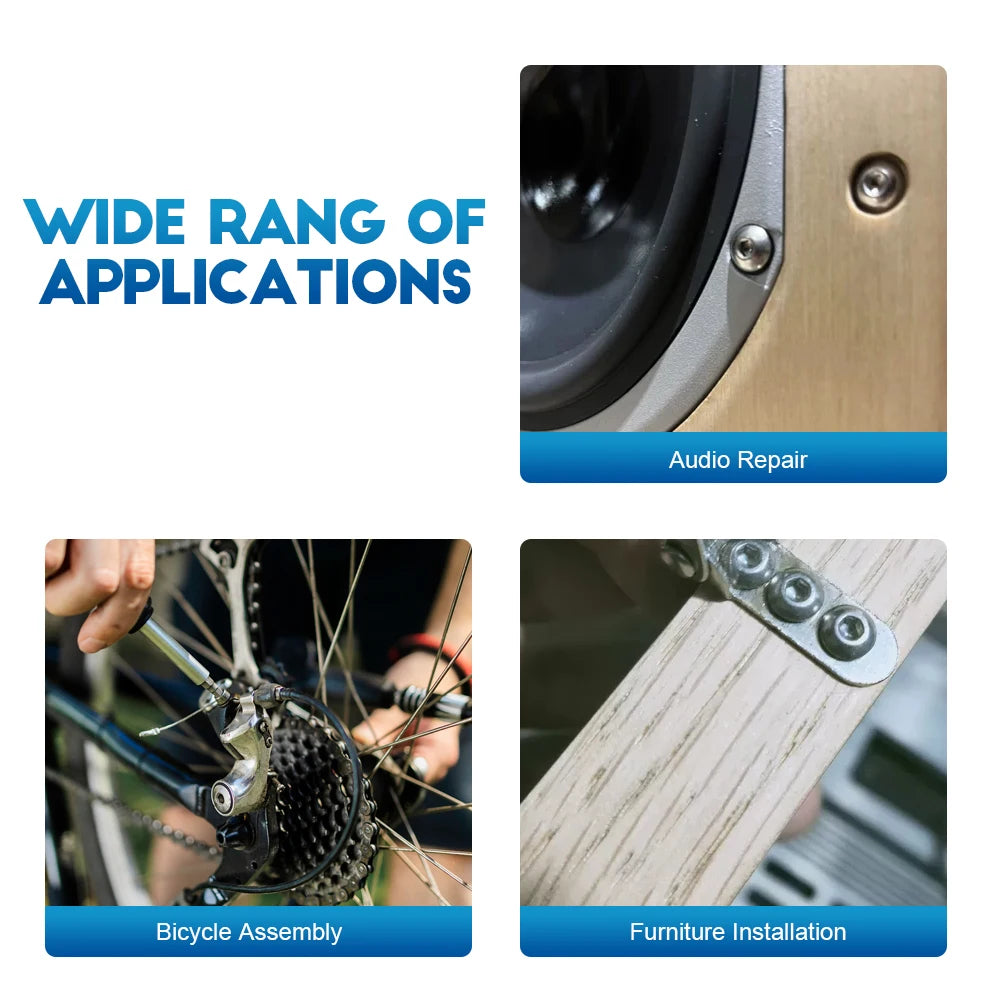 NINDEJIN 5-50pcs Button Head Hex Socket Self Tapping Screw M2 M2.6 M3 M4 M5 M6 Stainless Steel Allen Head Tapping Wood Screw