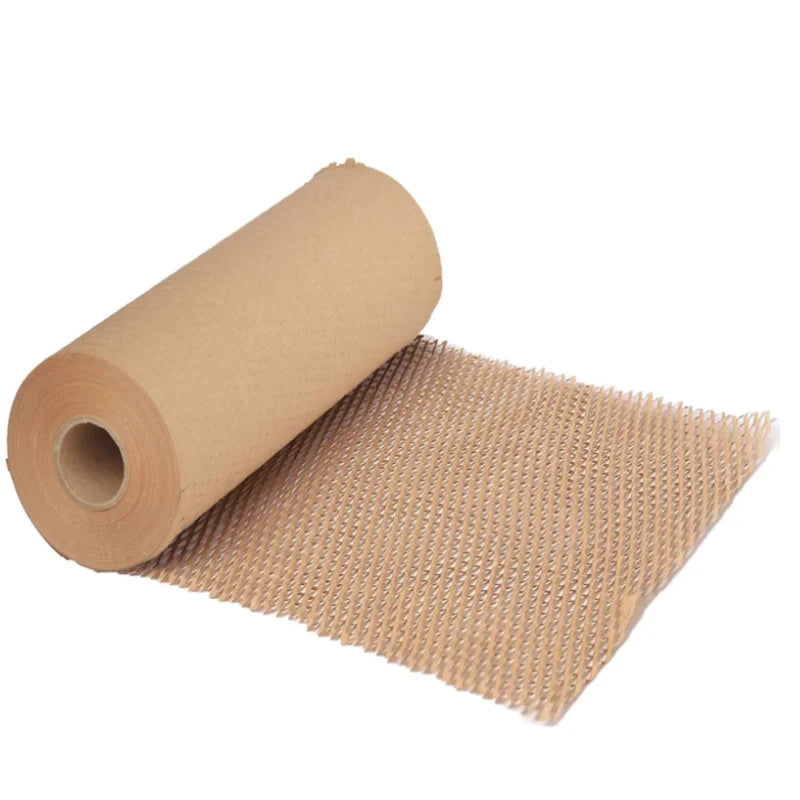 Packaging Paper Honeycomb Cushioning Wrap 25-50cm width 2/5/10M Roll Perforated-Packing & Moving/Shipping & Bouquet packaging
