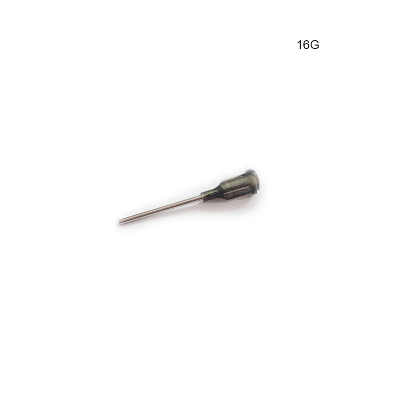 25pcs 1 Inch Dispensing Needles Syringe Needle 1 Inch Length Machine Nozzle Glue Needle Blunt End Threaded Port 14G-27G
