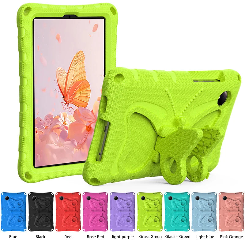 Kids Butterfly Safe Heavy Duty Case for Xiaomi Redmi Pad SE 8.7Inch 4G Case 2024 Sturdy ShockProof Tablet Cover Redmi Pad SE 8.7