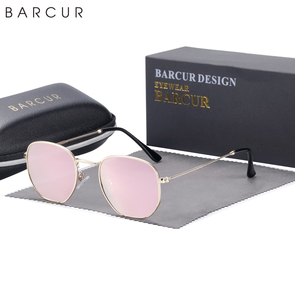 BARCUR Classic Square Sunglasses for Men Polarized Hexagon UVA& Sun Glasses for Woman Light Weight Eyewear Oculos De Sol gafas - KiwisLove