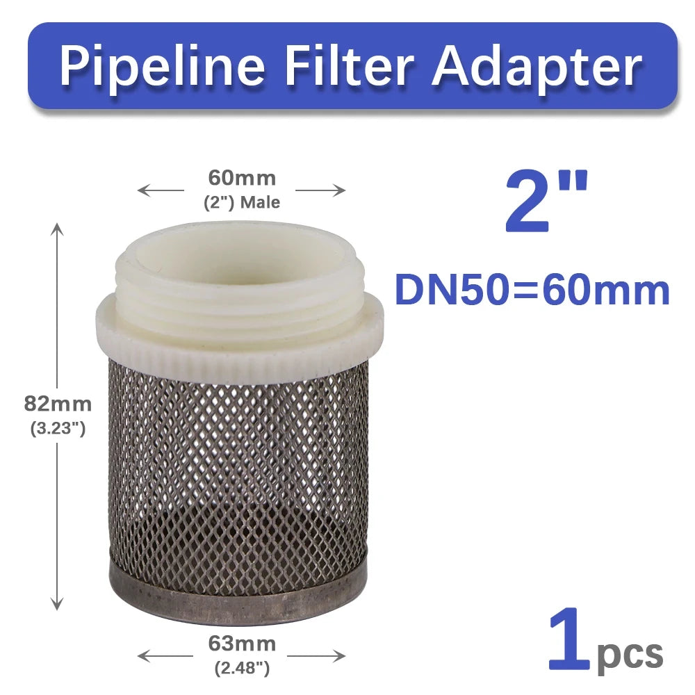 Stainless Steel 1/2" 3/4" 1" 1.2" 1.5" 2" Garden Irrigation Hose Pipline Filter Water Pump Car Washing Filter Aquarium Fish Tank