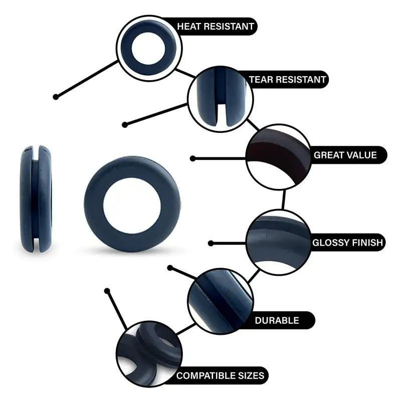 50/100pcs Black O Rings Rubber Washer Seals Gasket Grommet Electrical Gasket O-Rings Seals Tools M3-M20