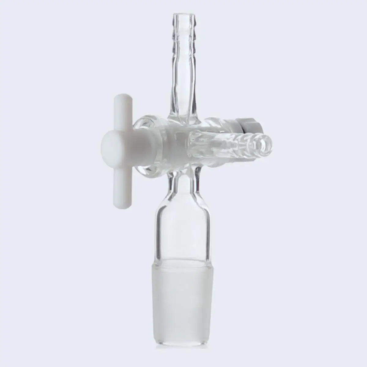 14/23 19/26 24/29 29/32 #34 #40 Borosilicate Glass 3 Ways Tee Vacuum Adapter With PTFE Stopcock - KiwisLove