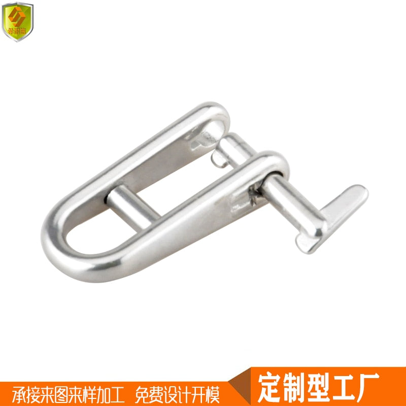 HQ YC01 Stainless Steel 316 Marine Grade Dee Anchor Shackle with Stud and Safety Lock - KiwisLove