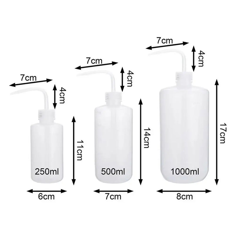 1Pcs Washing Clean Wash Bottle Makeup Supplies Plastic Laboratory Measuring Bottles 250/500/1000ml Eyelash Extension Cleaning