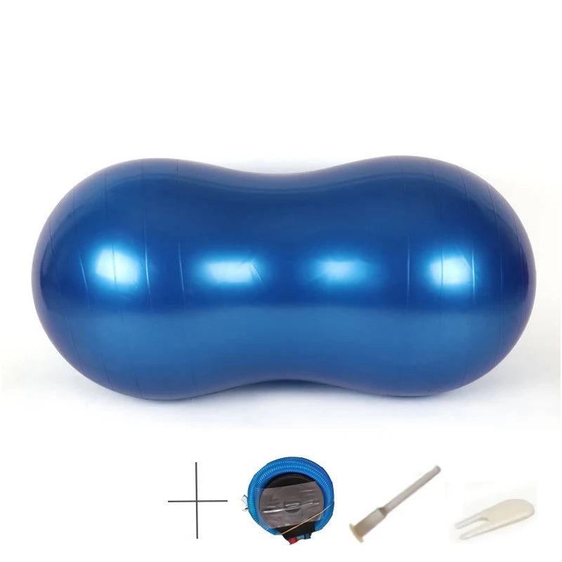 NZ Stock 90*45cm Anti-Burst Peanut Yoga Ball  Sports Gym Yoga Pilates Trainning with Pump