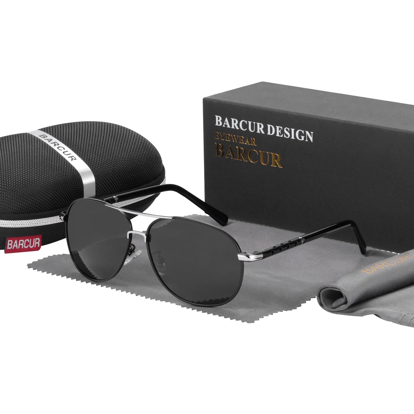 BARCUR Vintage Polarized Sunglasses for Men Fashion Male Eyewear Sun Glasses Travel Oculos Gafas De Sol - KiwisLove