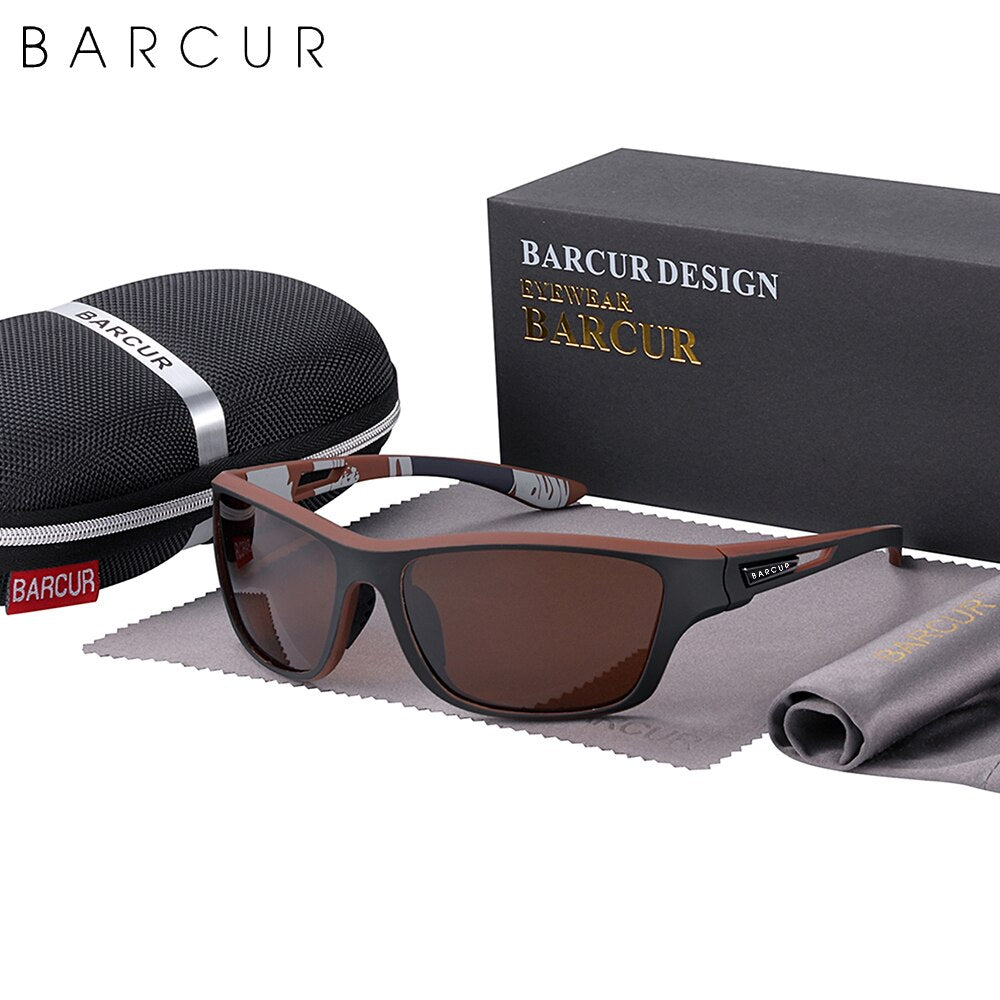 BARCUR Sport TR90 Sunglasses Driving Men Polarized Women Sun Glasses Fashion Glasses UV400 - KiwisLove