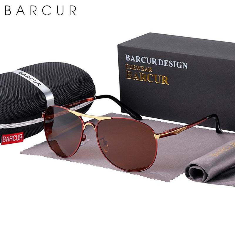 BARCUR Brand Design Sunglasses High Quality Men Polarized Sun Glasses Driving Mens Sun Glasses UV400 - KiwisLove