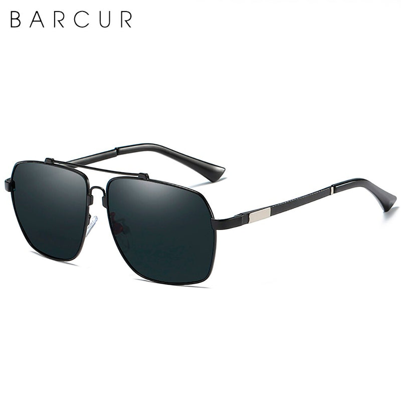 BARCUR Brand Design Titanium Alloy Frame Sunglasses Polarized Men Sun Glasses Women Pilot Eyewear Mirror Shades UV400 - KiwisLove