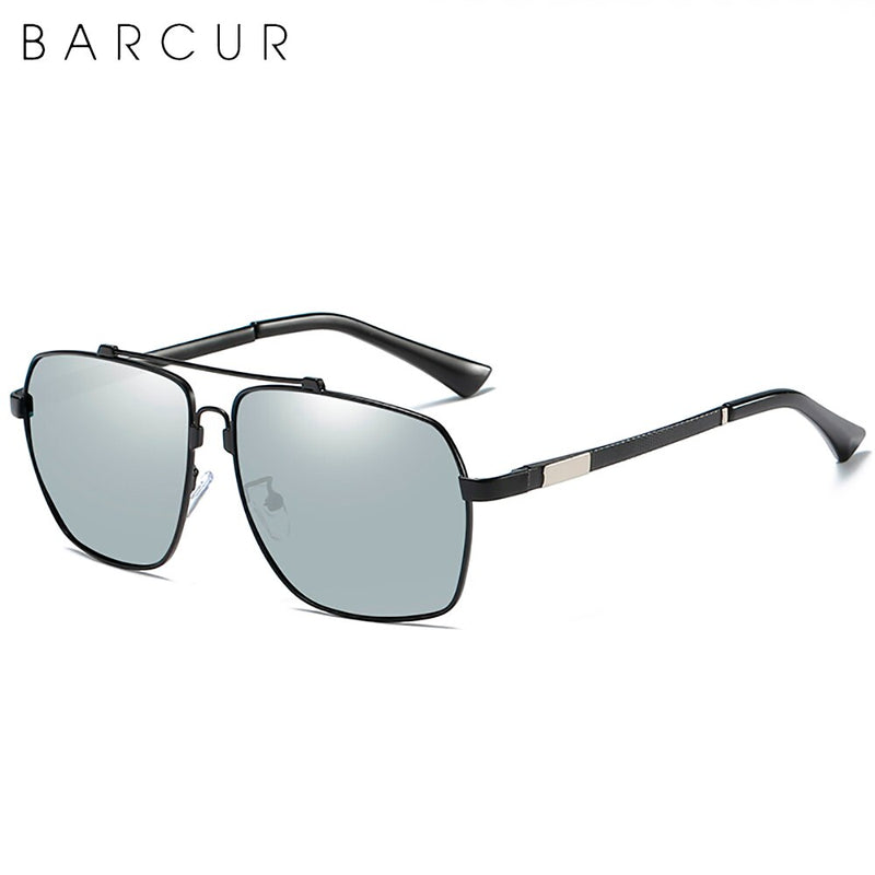 BARCUR Brand Design Titanium Alloy Frame Sunglasses Polarized Men Sun Glasses Women Pilot Eyewear Mirror Shades UV400 - KiwisLove