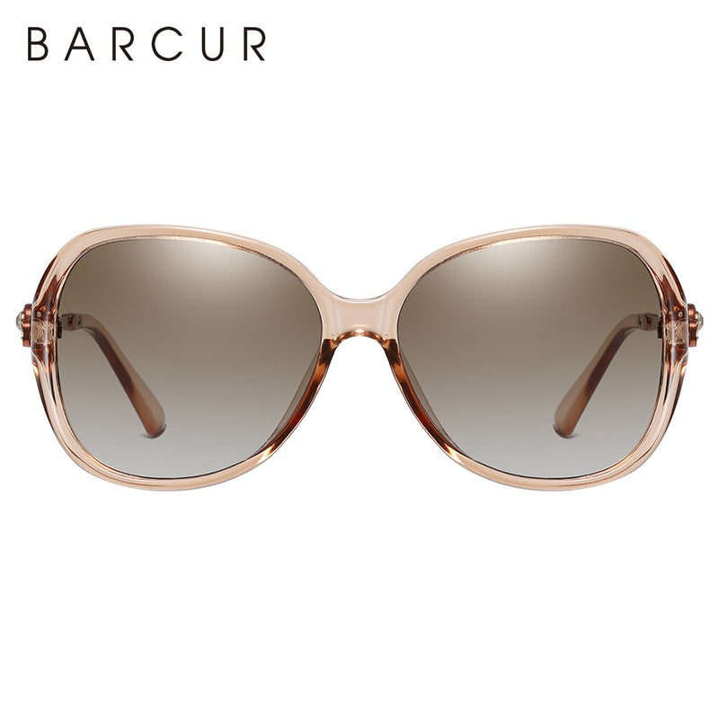 BARCUR Photochromic Sunglasses Women Oval Polarized Round Sun Glasses Gradient Glass Lady Eyewear UV400 - KiwisLove