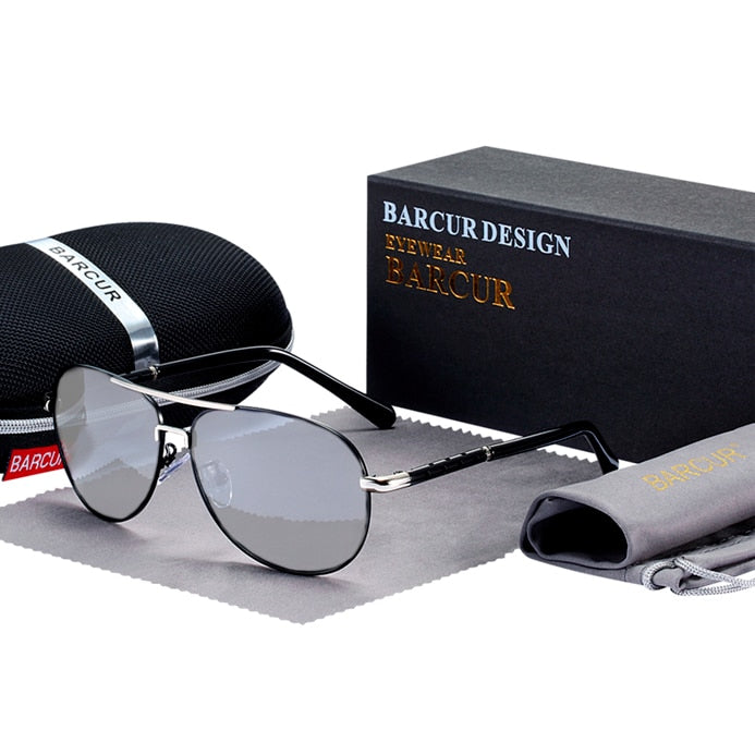 BARCUR Vintage Polarized Sunglasses for Men Fashion Male Eyewear Sun Glasses Travel Oculos Gafas De Sol - KiwisLove