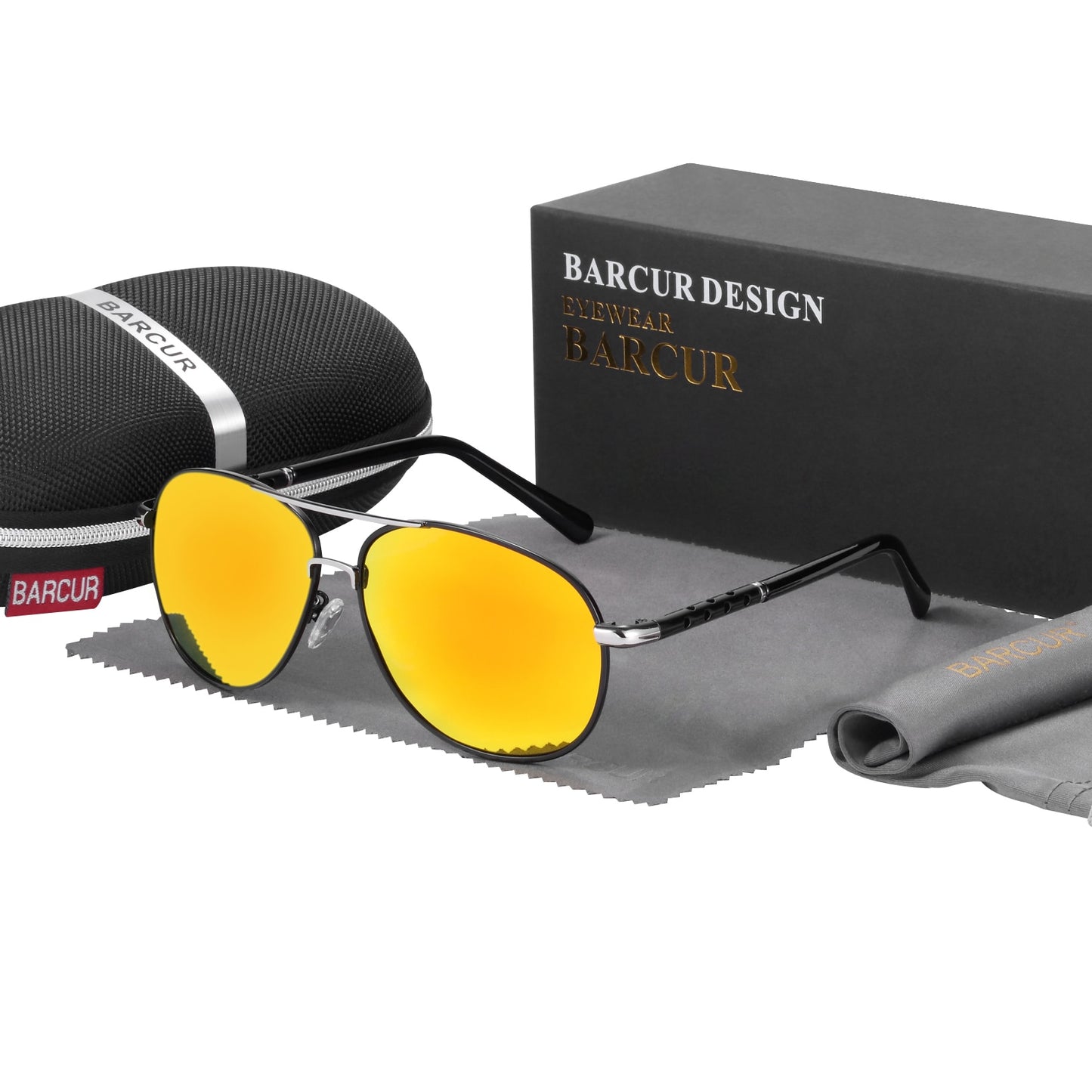 BARCUR Vintage Polarized Sunglasses for Men Fashion Male Eyewear Sun Glasses Travel Oculos Gafas De Sol - KiwisLove