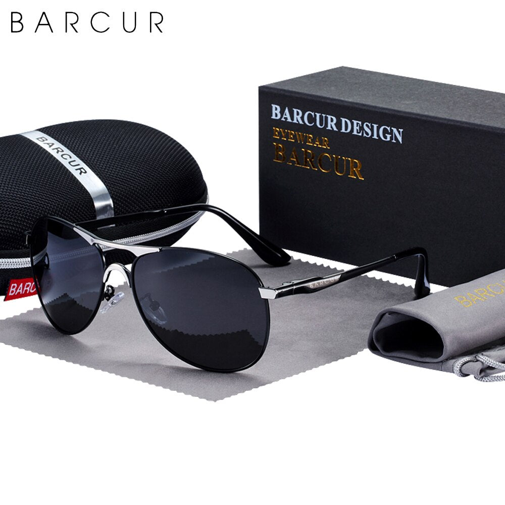 BARCUR Brand Design Sunglasses High Quality Men Polarized Sun Glasses Driving Mens Sun Glasses UV400 - KiwisLove