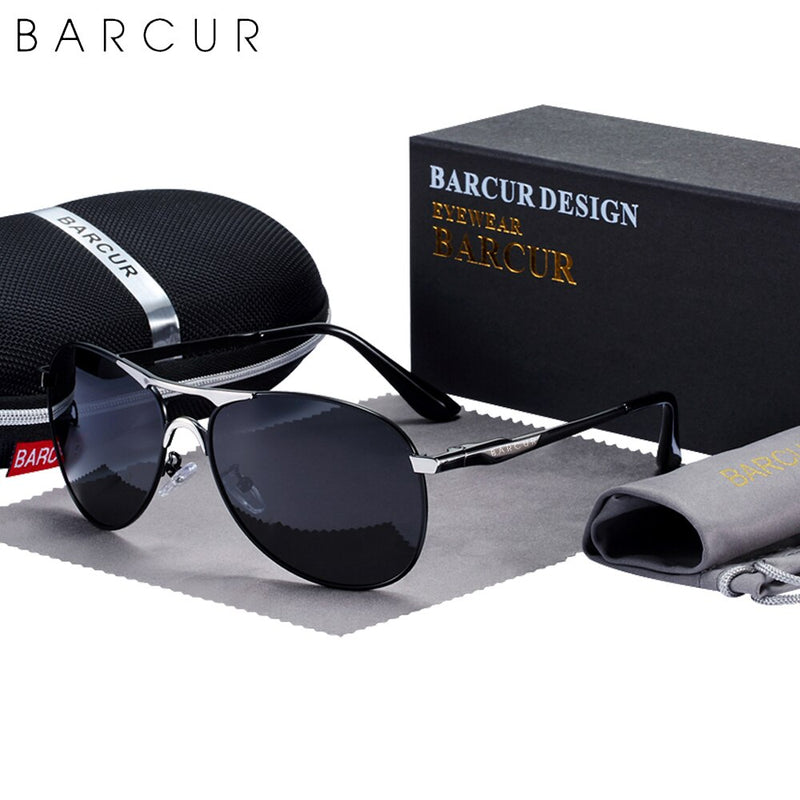 BARCUR Brand Design Sunglasses High Quality Men Polarized Sun Glasses Driving Mens Sun Glasses UV400 - KiwisLove