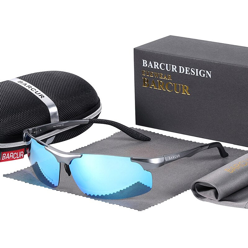 BARCUR Aluminium Magnesium Frame Brand Designer Sunglasses Frame Men Photochromic Rectangle Ultralight Eye Sport Eyewear - KiwisLove