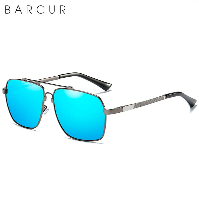 BARCUR Brand Design Titanium Alloy Frame Sunglasses Polarized Men Sun Glasses Women Pilot Eyewear Mirror Shades UV400 - KiwisLove