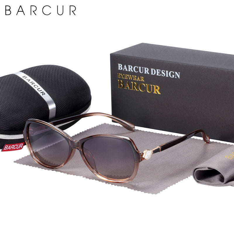 BARCUR Brand Design Oversize Sunglasses Women Polarized Sunglasses Ladies Shades Fashion Glasses UV400 Protection - KiwisLove