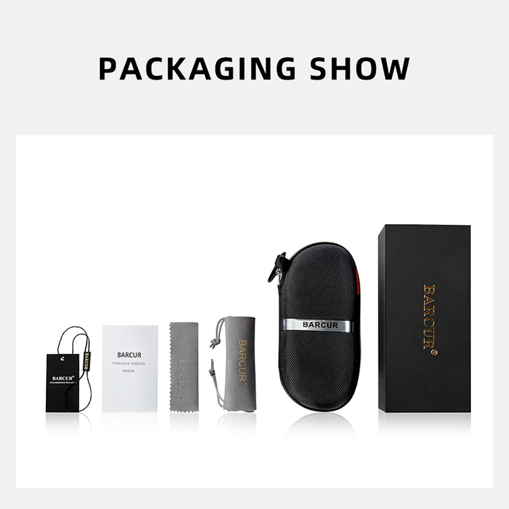 BARCUR Sport TR90 Sunglasses Driving Men Polarized Women Sun Glasses Fashion Glasses UV400 - KiwisLove