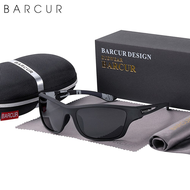 BARCUR Sport TR90 Sunglasses Driving Men Polarized Women Sun Glasses Fashion Glasses UV400 - KiwisLove