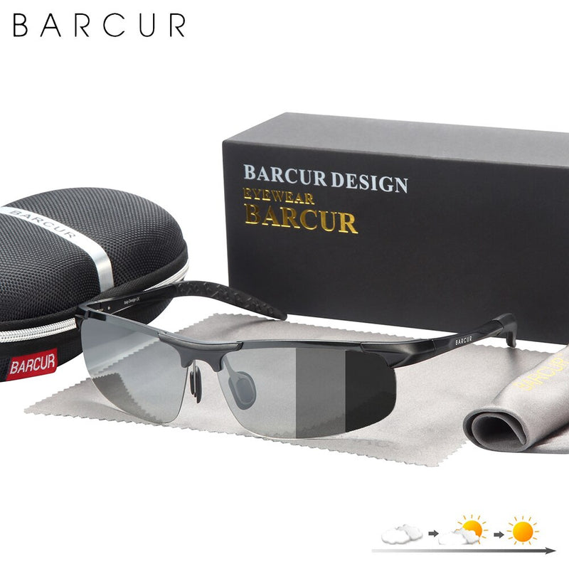 BARCUR Sport Classic Design Aluminum Sunglasses Men Women Polarized Anti-Reflective Photochromic Sun Glasses UV400 - KiwisLove