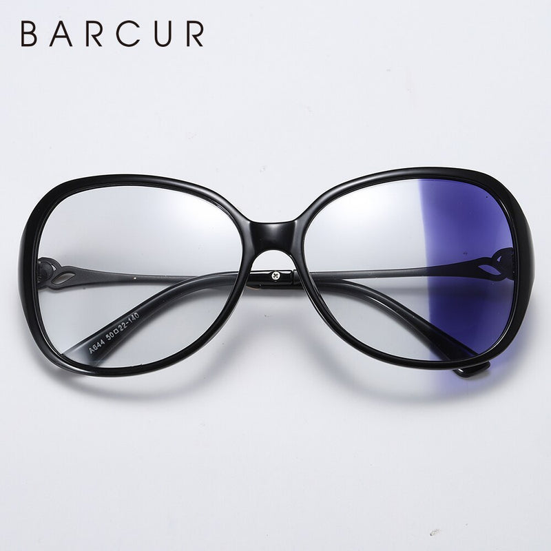 BARCUR Photochromic Sunglasses Women Oval Polarized Round Sun Glasses Gradient Glass Lady Eyewear UV400 - KiwisLove