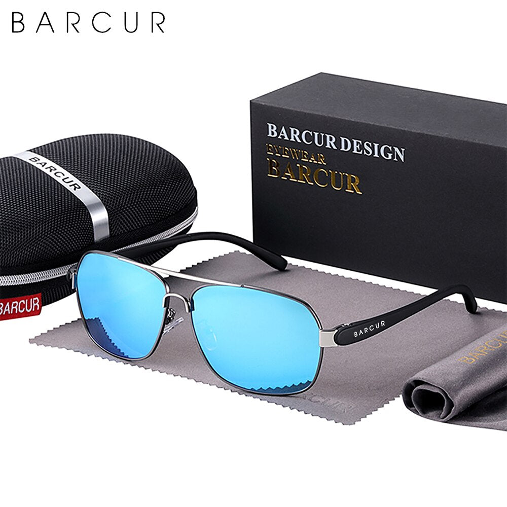 BARCUR Polarized Men Sun Glasses For Driving Durable Sunglasses Eyewear UV400 Gafas Oculos De Sol - KiwisLove