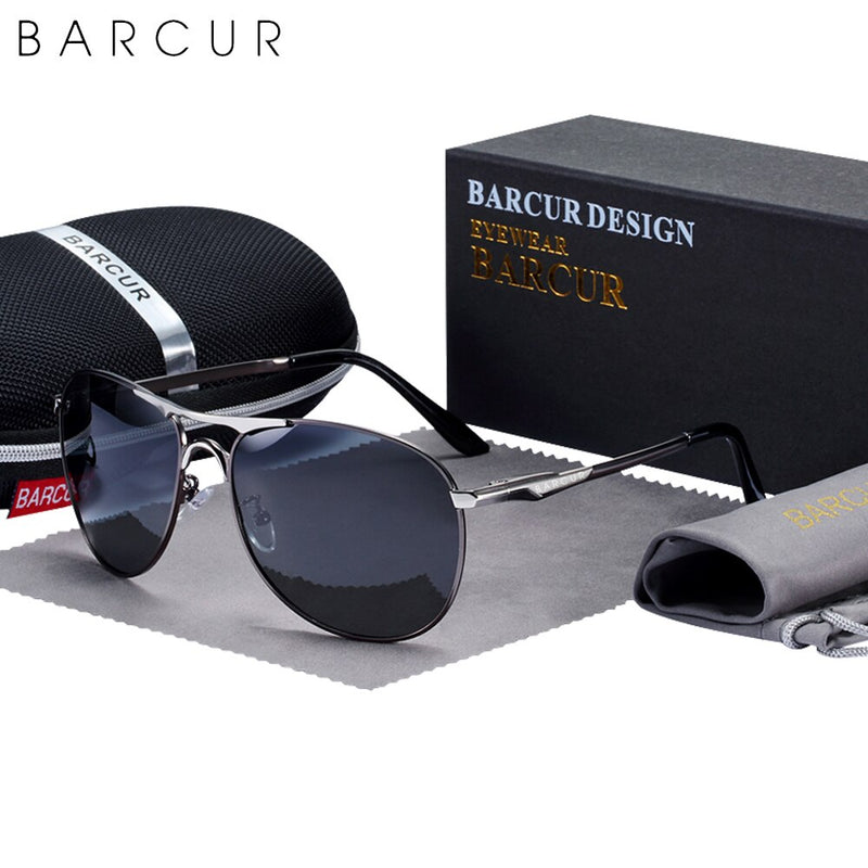 BARCUR Brand Design Sunglasses High Quality Men Polarized Sun Glasses Driving Mens Sun Glasses UV400 - KiwisLove