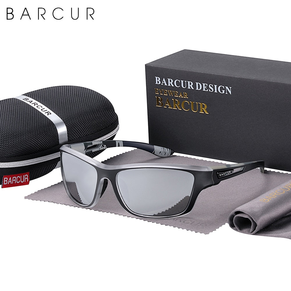 BARCUR Sport TR90 Sunglasses Driving Men Polarized Women Sun Glasses Fashion Glasses UV400 - KiwisLove