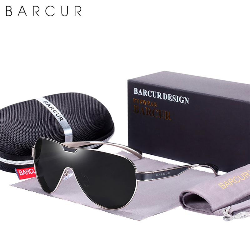 BARCUR Driving Polarized Sunglasses Men Brand Designer Sun Glasses For Men Sports Eyewear Lunette De Soleil Homme - KiwisLove