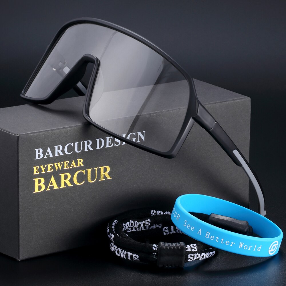 BARCUR P-Ride Outdoor Polarized Sports Sunglasses Photochromic MTB Mens Sunglasses Road Eyewear Women UV400  Googles - KiwisLove