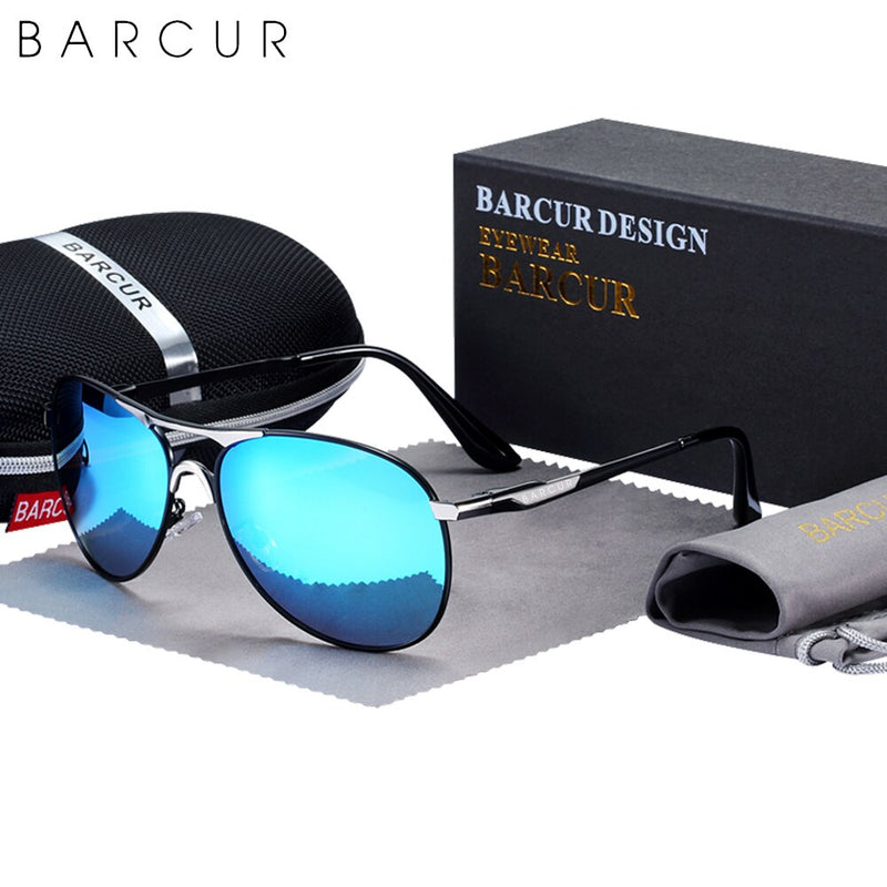 BARCUR Brand Design Sunglasses High Quality Men Polarized Sun Glasses Driving Mens Sun Glasses UV400 - KiwisLove