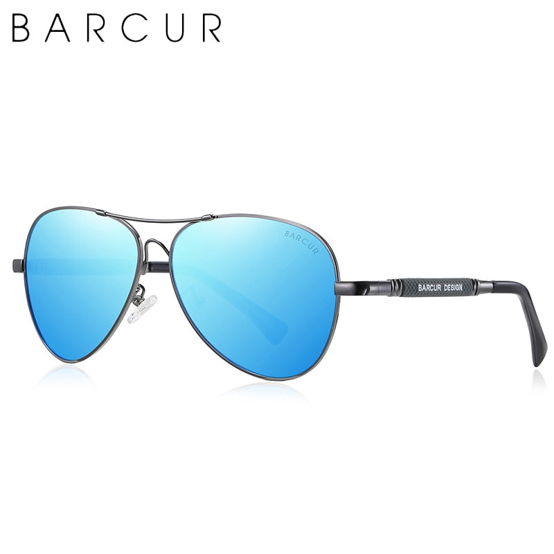 BARCUR Original Men Sunglasses Polarized Anti Blue Light Protect Men's Sun Glasses Women Pilot UV400 Eyewear - KiwisLove