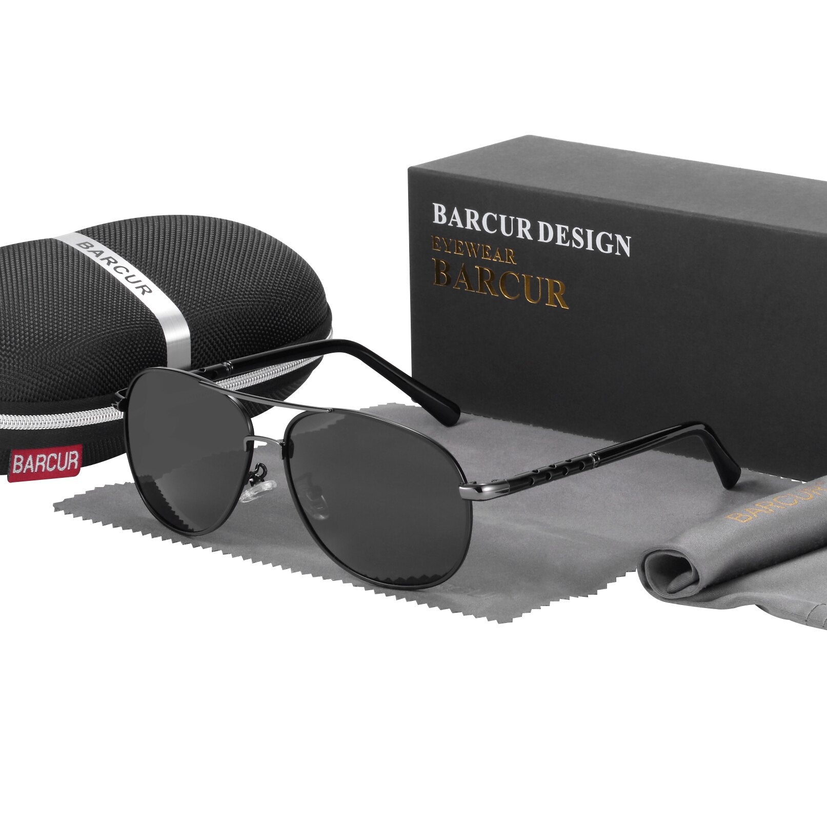 BARCUR Vintage Polarized Sunglasses for Men Fashion Male Eyewear Sun Glasses Travel Oculos Gafas De Sol - KiwisLove