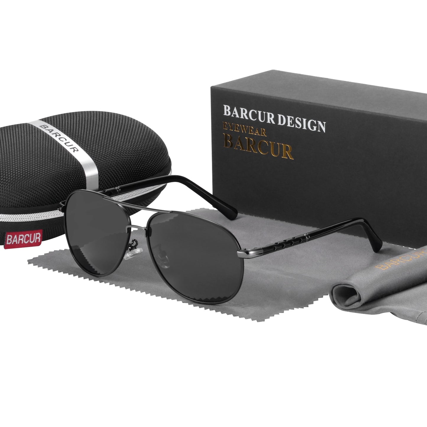 BARCUR Vintage Polarized Sunglasses for Men Fashion Male Eyewear Sun Glasses Travel Oculos Gafas De Sol - KiwisLove