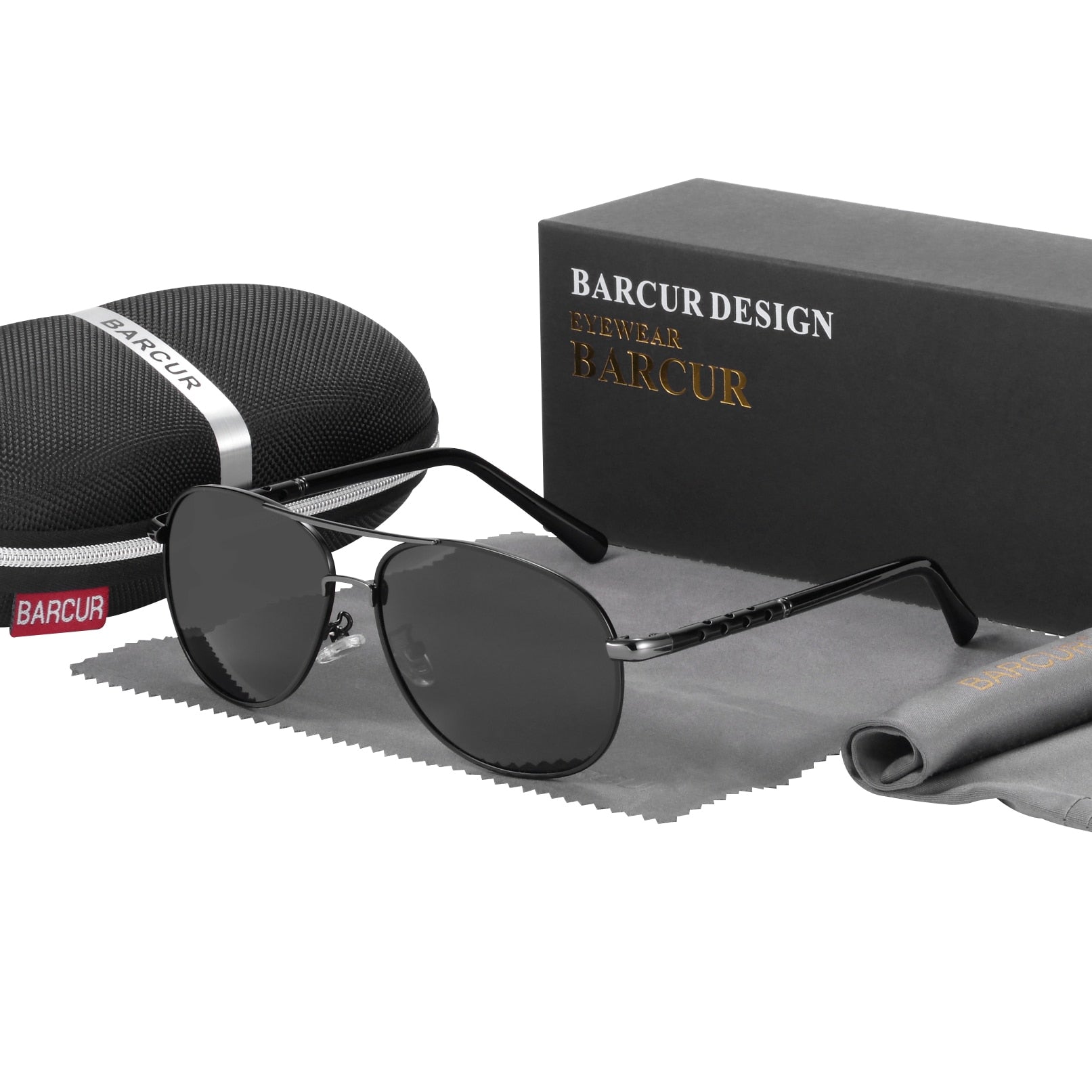 BARCUR Vintage Polarized Sunglasses for Men Fashion Male Eyewear Sun Glasses Travel Oculos Gafas De Sol - KiwisLove