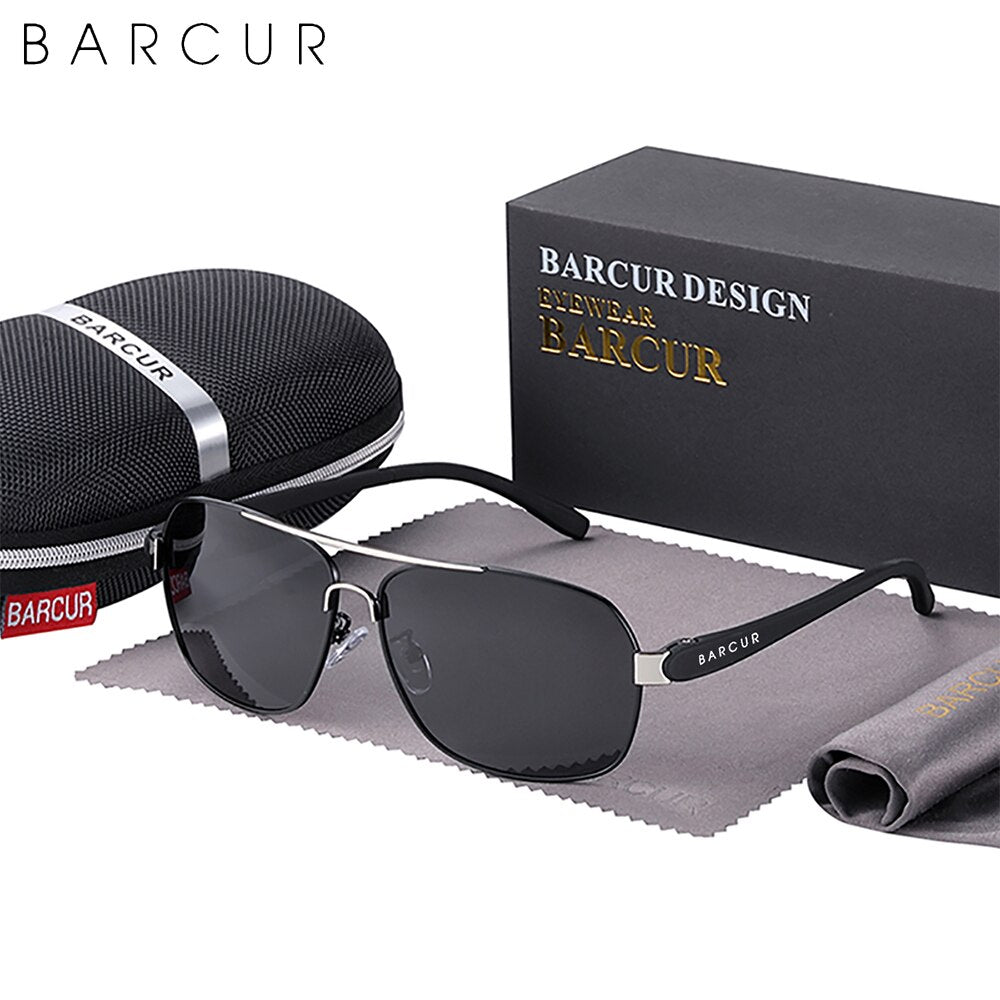 BARCUR Polarized Men Sun Glasses For Driving Durable Sunglasses Eyewear UV400 Gafas Oculos De Sol - KiwisLove