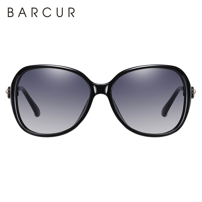 BARCUR Photochromic Sunglasses Women Oval Polarized Round Sun Glasses Gradient Glass Lady Eyewear UV400 - KiwisLove