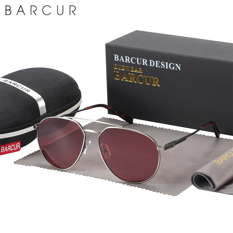 BARCUR Round Sun Glasses for Women Pilot Style Men Sunglasses Polarized Eyewear Shades UV400 Protection - KiwisLove