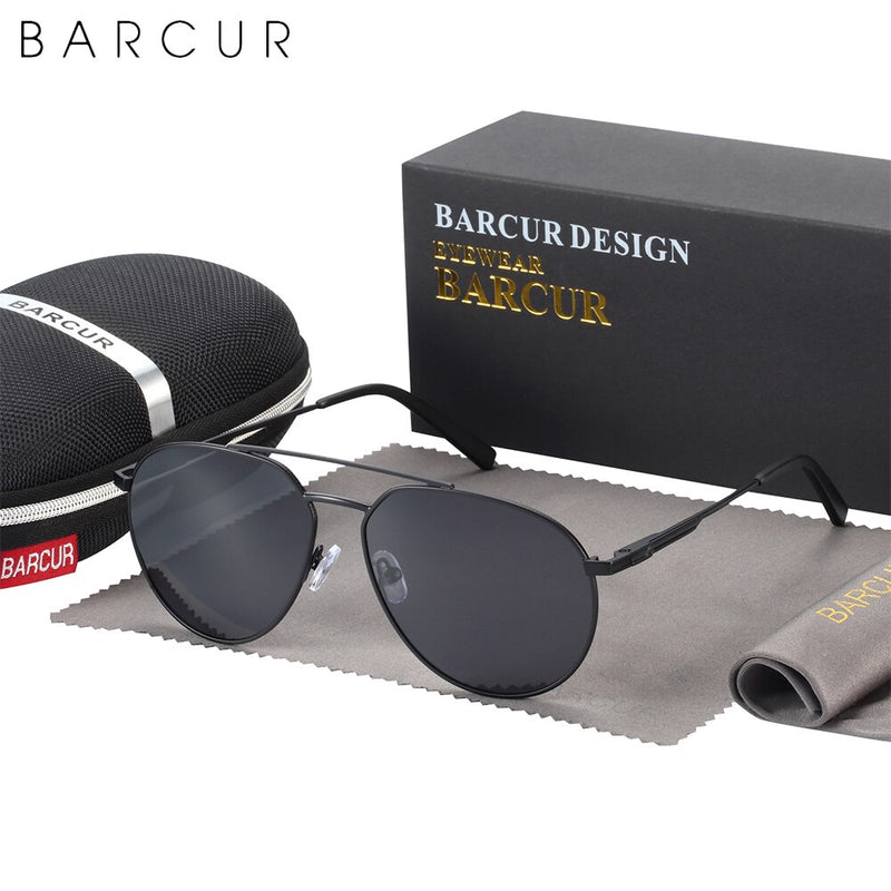 BARCUR Round Sun Glasses for Women Pilot Style Men Sunglasses Polarized Eyewear Shades UV400 Protection - KiwisLove