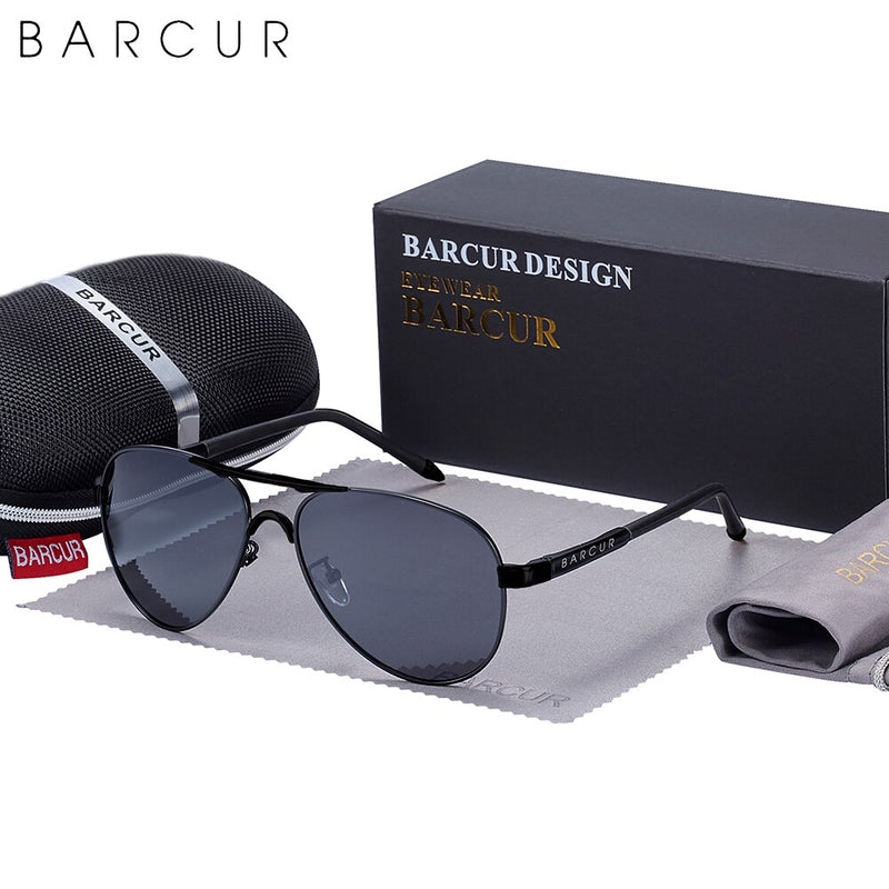 BARCUR Classic Pilot Men Sunglasses Polarized Women Sun Glasses Eyewear Gafas De Sol Shades - KiwisLove