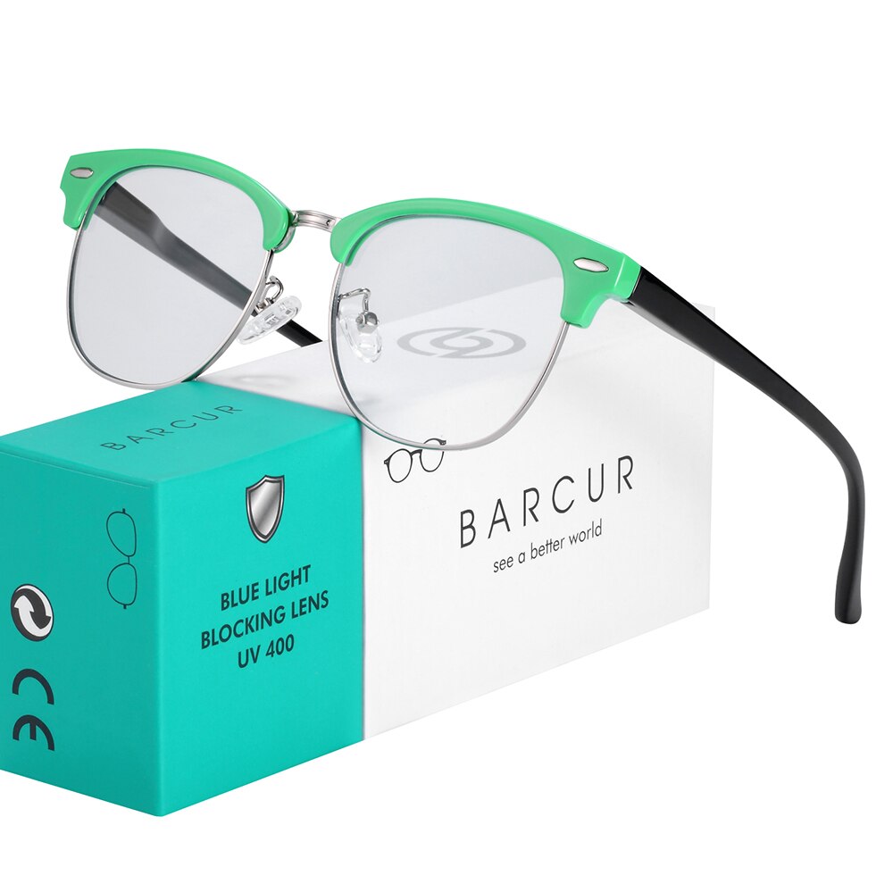 BARCUR Chlidren TR90 Blue Light Blocking Glasses Fashion Child Computer Glass Optical Eye Gaming Eyeglass UV Blocking - KiwisLove